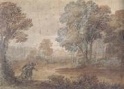 Claude Lorrain Landscape with Tobias and the Angel (mk17) oil painting artist